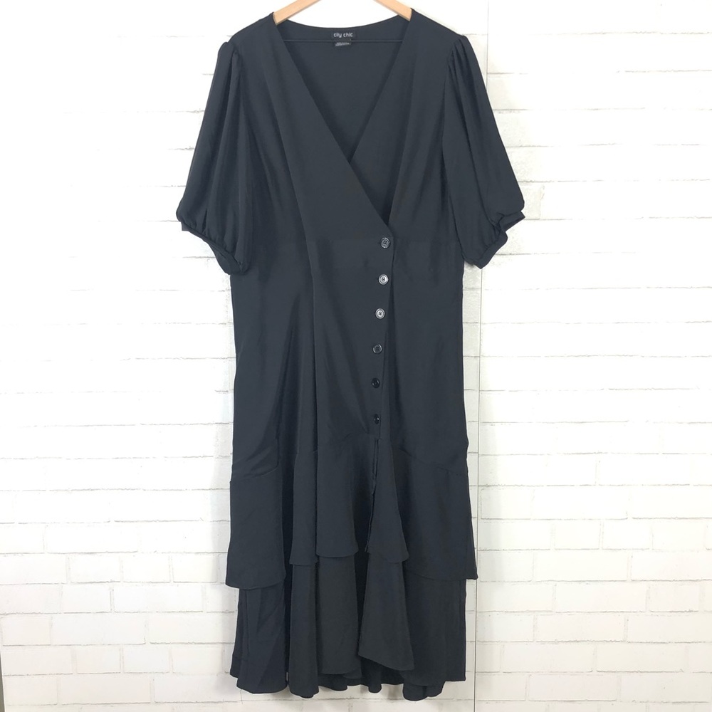 NEW City Chic Button Front Midi Dress